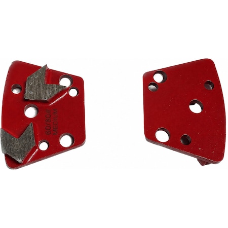 Vantage Product Diamond Grinding Disc for Trapezoid Grinders, 2 Arrow Segment, 60/80 Grit, Medium Bond M-TQC10-2A6080-M