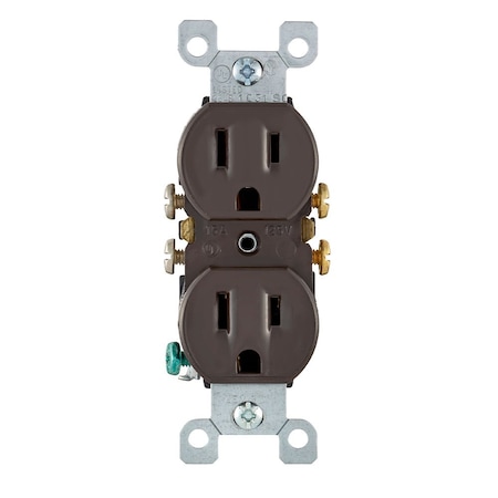 Leviton Residential Grade Duplex Receptacle, 15 Amp, 125 Volt, Brown 5320-4