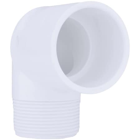 Charlotte Pipe And Foundry 1-1/2'' Slip x Male Schedule 40 90 Deg. Street PVC Elbow, 1/4 Bend PVC 02306 1400HA