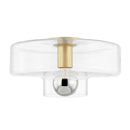 Mitzi Iona 1 Light Flush Mount 6.25 In. Aged Brass H524501-AGB