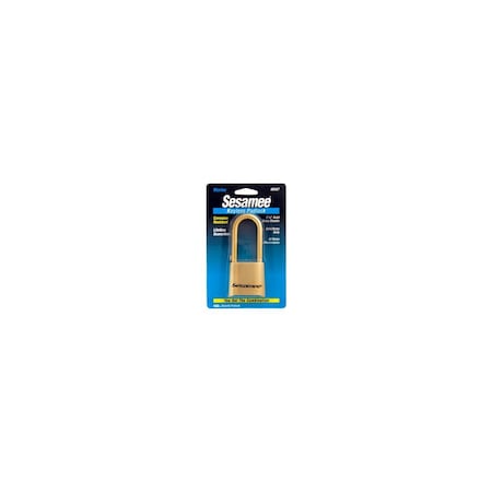 Ccl Marine Sesamee Brass Padlock, 4-Dial Resettable, All-Brass Body &internals, 2 1/4in Shackle, Carded K0437