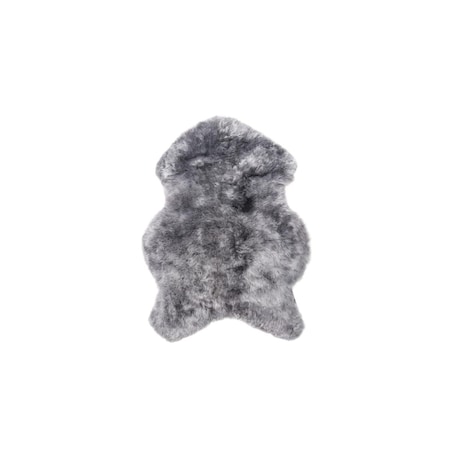 Natural 2 x 3 ft. Icelandic Sheepskin Single Short-Haired Rug - Grey Brisa 676685026170