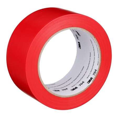 3M Vinyl Tape, Red, 2" x 36 yd., 5 mil 70006281714