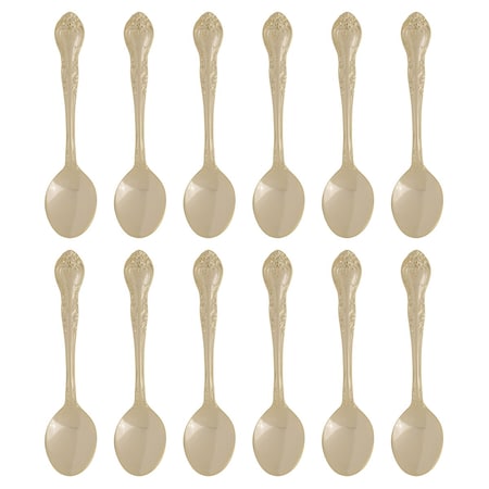 Hic Kitchen Fino Spoon Demi Gold Plate Traditional 12Pc DS-8G/12