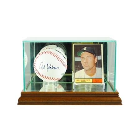 Perfect Cases Card and Baseball Display Case, Walnut PE392740