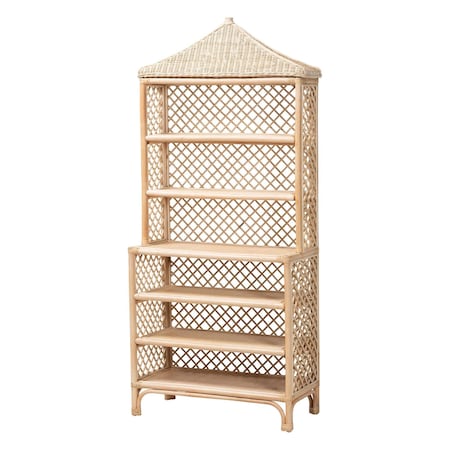 Bali & Pari Adonis Natural Rattan Display Shelf 262-14447-ZORO