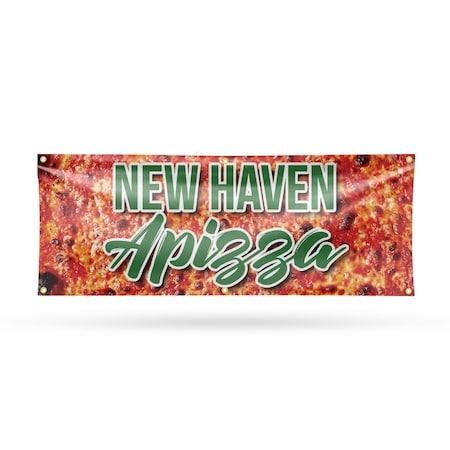 Signmission New Haven Apizza, 24 Inch x 72 Inch, Vinyl Banner B-72-30752