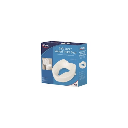 Compass Health Brands Raised Toilet Seat, Safety Lock FGB31300 0000