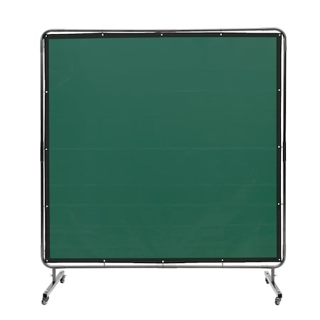 Vevor Welding Screen with Frame 6' x 6' Welding Curtain Screen on 4 Wheels Green XU-2310