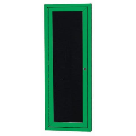 Aarco Outdoor Enclosed Directory w/ Al Frame, Powder Coated Green, Letter Panel is Black Vinyl, 36''Hx12''W OADC3612G