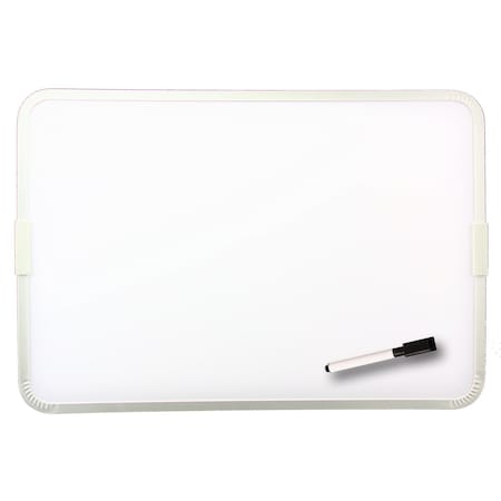 Flipside Two-Sided Aluminum Framed, Magnetic Dry Erase Board w/Pen, 9" x 12" 18732