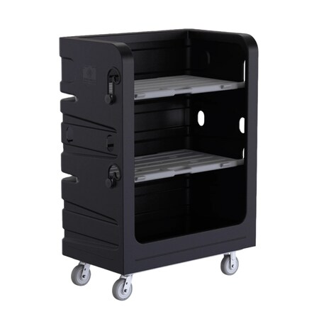 R&B Wire Products 48 cu. ft. Heavy Duty Turnabout Truck, Black 749BLK-PS