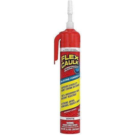 Flex Seal Caulk White Silicone All Purpose Caulk Sealant 6.5 ounces US600WHT200