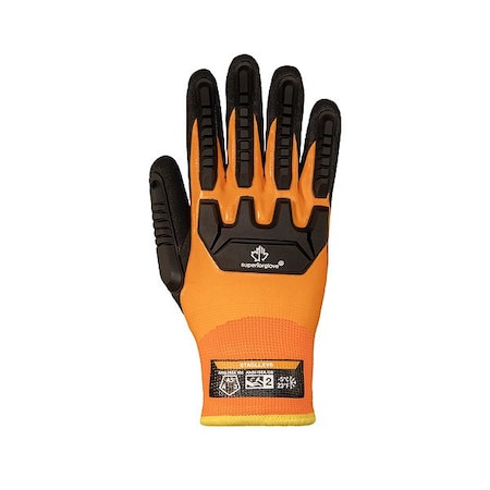 Superior Glove Knit Gloves, L, Tenactiv, Orange, PR STAGLLXVB-9