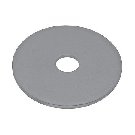 Zoro Select Flat Washer, For Screw Size 1/2 in , PVC Not Applicable Finish, 10 PK WAS12EW2.25PVC