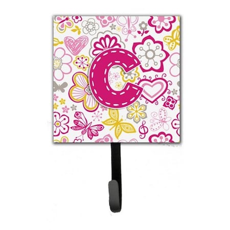 Carolines Treasures Letter C Flowers And Butterflies Pink Leash and Key Holder CJ2005-CSH4