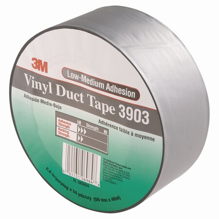 3M Vinyl Duct Tape 3903, 2" x 50 yds, Gray 7100145925