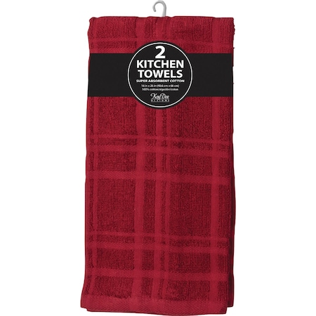 Kay Dee Designs Cinnabar Solid Terry Kitchen Towel, 2PK R6450