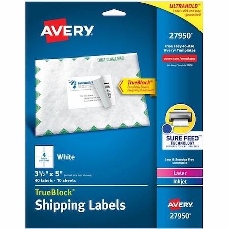 Avery Shipping Labels, PK40 27950