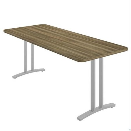 Correll Rectangle Modern Design Executive Table/Desk, 72 in W, Particleboard Top, Colonial Hickory CD3072R-53-14-53