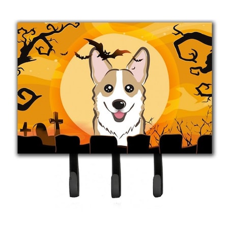 Carolines Treasures Halloween Sable Corgi Leash and Key Holder BB1811TH68