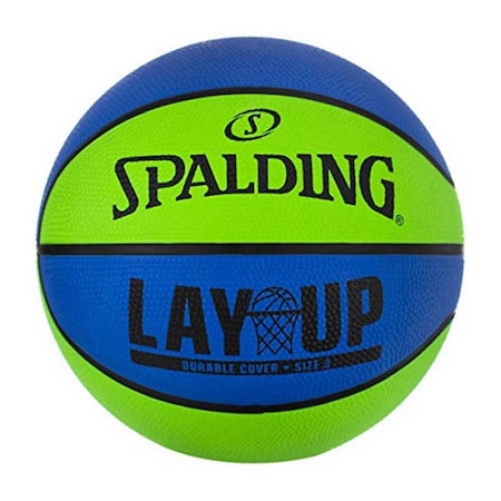 Spalding Sports Russell 22 in. Lay-Up Mini Outdoor Basketball, Blue & Green SP572745