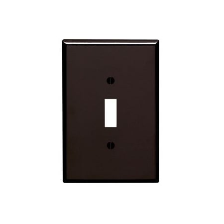 Leviton Switch Wallplate, Oversized, Gang 1, Brown 85101