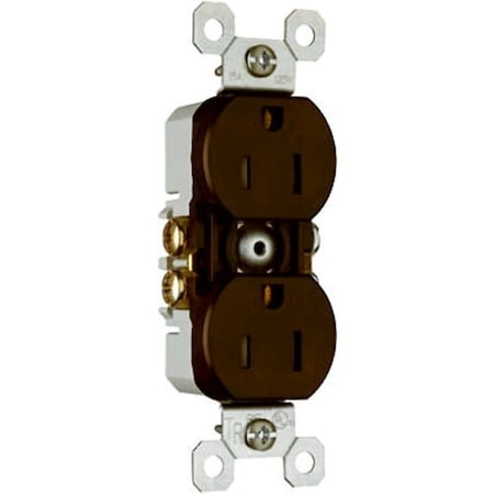 Legrand Straight Blade Receptacle, 5-15R, 15 A, 125V AC, 2 Pole, 3 Wire, Self-Grounded 3232TRCC14