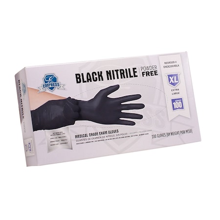 Empress Exam Grade Nitrile Glove Black Powder Free X-Large ENEX2004BLK