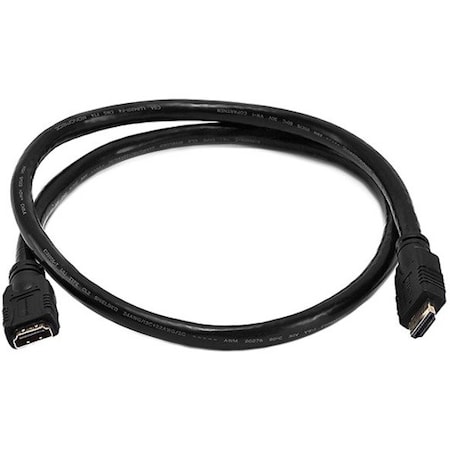Monoprice HDMI Extension Cable, Black, 3 ft., 24AWG 3341