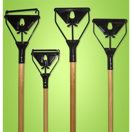 Abco Janitor Metal Quick Change 1/8X60 Wood Handle Clear Lacquer 01204-NB-EA