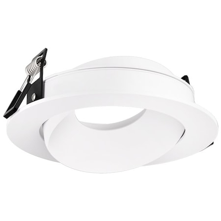 Elco Lighting Pex 3in Canless Round Adjustable Baffle, White EKCL3679W