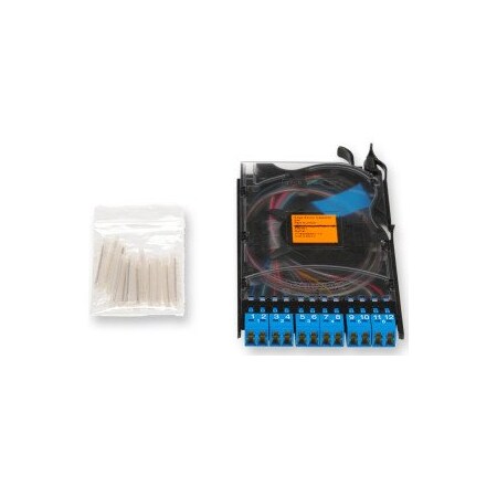 Corning EDGE Splice Cassette12 F, LC duplex, Single-mode UPC, Ribbon, Straight Thr EDGE-CS12-AE-P00RJ