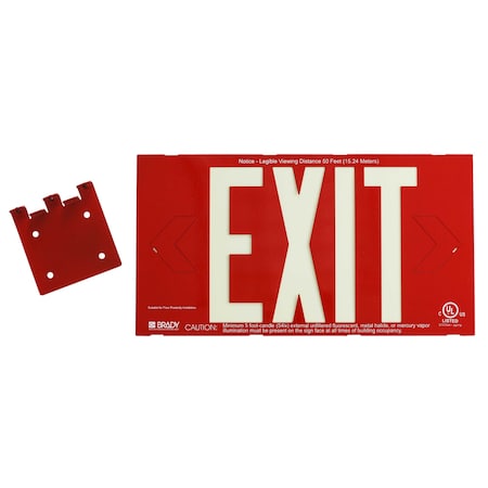 Brady DOUBLE SIDED SIGN W/BRACKET RED 90840B