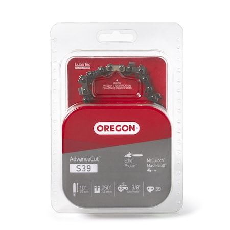 Oregon AdvanceCut Chain, 10" 91PX 3/8" 39 DL S39