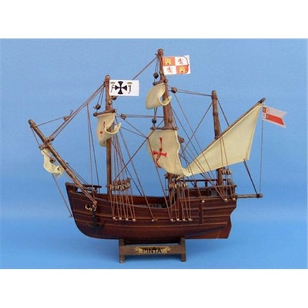 Handcrafted Model Ships Pinta 12 in. Decorative Famous Ship Pinta12