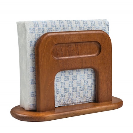 Homeroots Free Standing 8.25in Wood Napkin Holder 478222