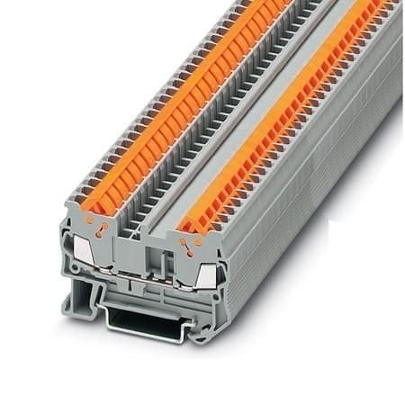 Omega IDC Terminal Block, Single Level, 10 A, 600 Vac, 24 AWG to 16 AWG, 5.2 mm (0.2 "), Gray, 9 mm (0.35 XBQT15