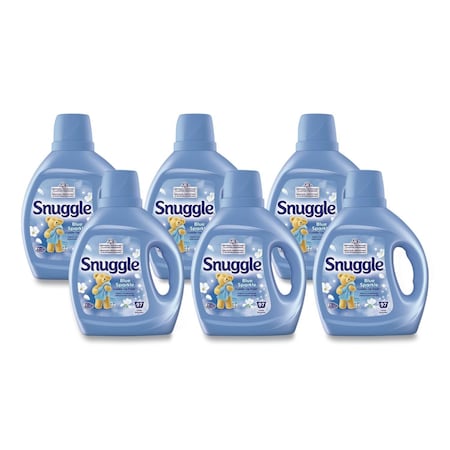 Snuggle Blue Sparkle Cuddle-Up Fresh Liquid Fabric Conditioner, 66 oz Bottle, 6PK 72613 47452