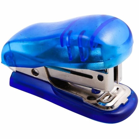Baumgartens Translucent Plastic Mini Stapler, Assorted Colors, 1 Each 26510
