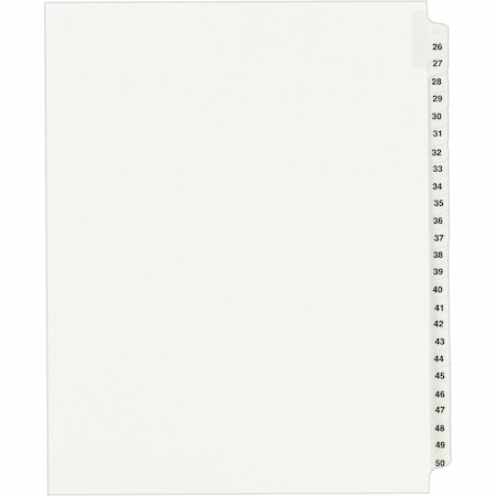Avery Index, Legal, Sdtab, 25-50 25PK AVE01331