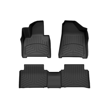 Weathertech Black Front & Rear FloorLiner HP, 2024 - 2025 Hyundai  Santa Fe Hybrid 441865-1-5IM