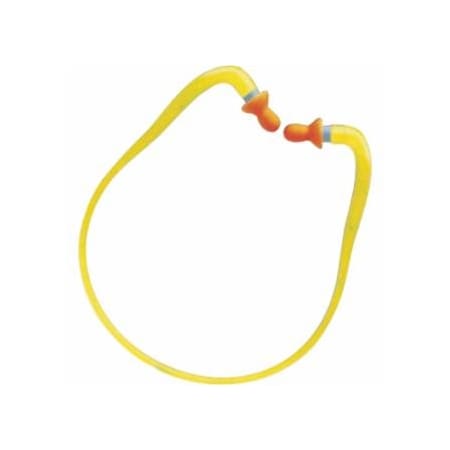 Howard Leight QB1HYG Banded Earplug, Polypropylene Vinyl, Orange/Yellow, Banded, 10PK 154-QB1HYG