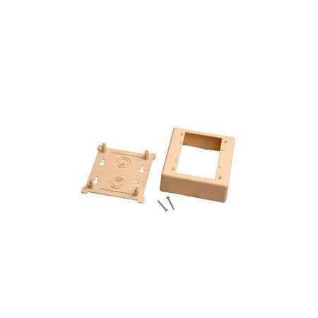 Cable Wholesale Dual Gang Surface Mount Box for Raceways, low voltage, Ivory 31R5-200IV