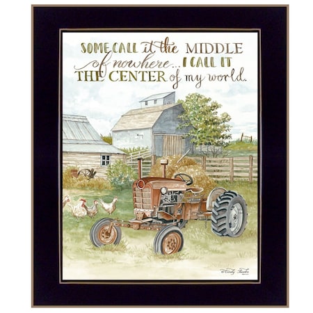 Homeroots Center of My World Black Framed Print Wall Art 404815