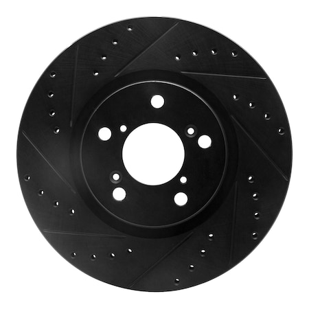 Dynamic Friction Co DFC Brake Rotor - Drilled and Slotted - Black 633-59051L