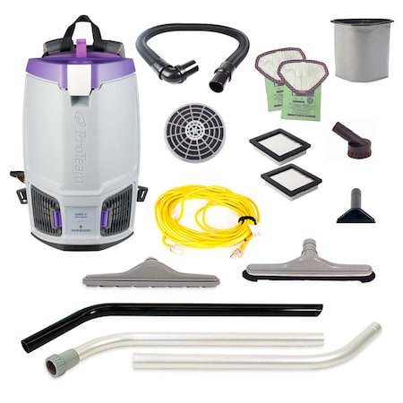 Proteam GoFit 6, 6 qt. Backpack Vacuum w/ Remediation Tool Kit 107703