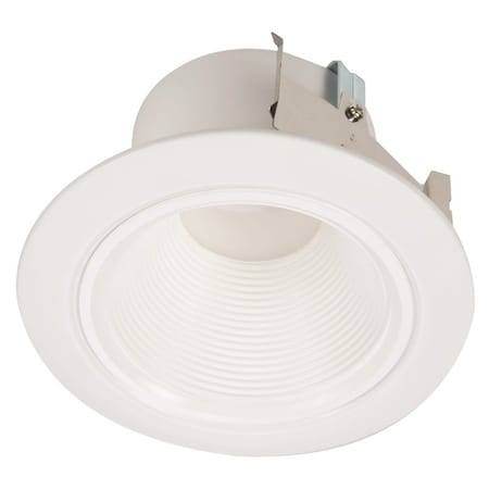 Halo RL4 Series Baffle Trim, 4 in Dia Recessed Can, Aluminum Body, White, Matte RLD4069301EWHR