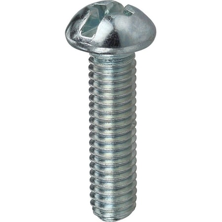 Dottie 1/4"-20 x 1 in Combination Phillips/Slotted Round Machine Screw, Zinc Plated Carbon Steel, 100 PK RMC141