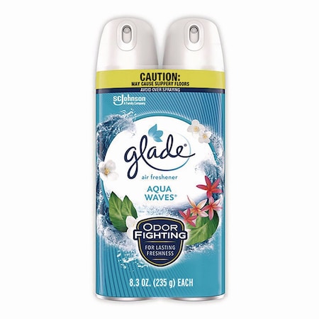 Glade Air Freshener, Aqua Waves Scent, 8.3 oz Aerosol Spray, 2PK 357471